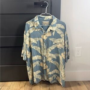 Jamaica Jaxx Tropical Leaf Print Shirt XXL Hawaiian Casual Beach